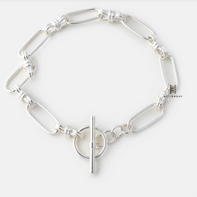 BRA UNISEX KNOT AND OVAL CHAIN